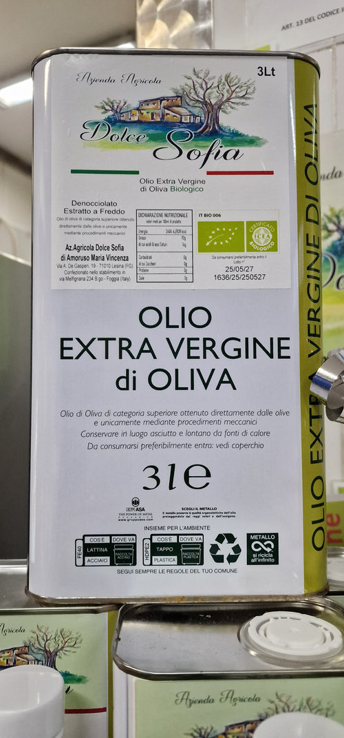 Olio Extravergine d'oliva Bio produzione anno 25/26