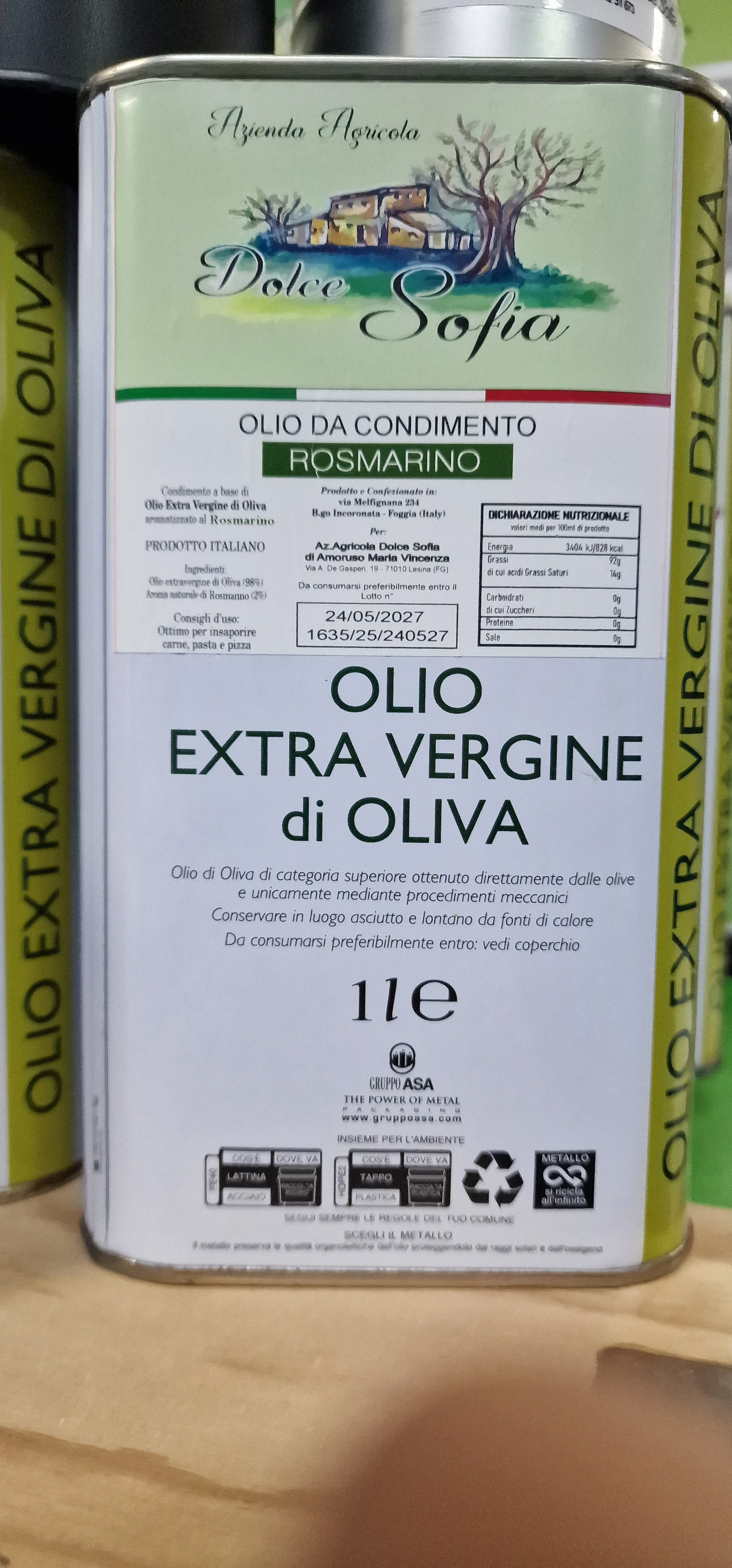 Olio Extravergine d'oliva Bio produzione anno 25/26